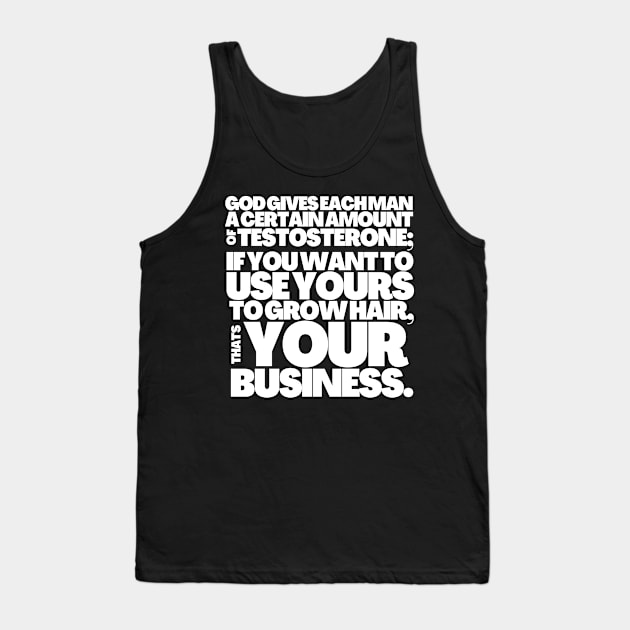 Funny Bald Man Gifts for Bald Husband Tank Top by BubbleMench